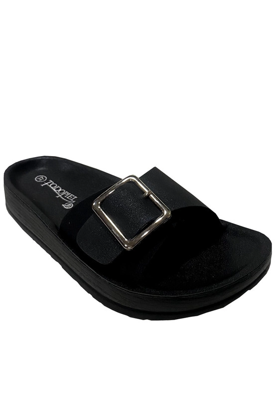 SANDALIA ECOCUERO ZAZ24 NEGRO - 2