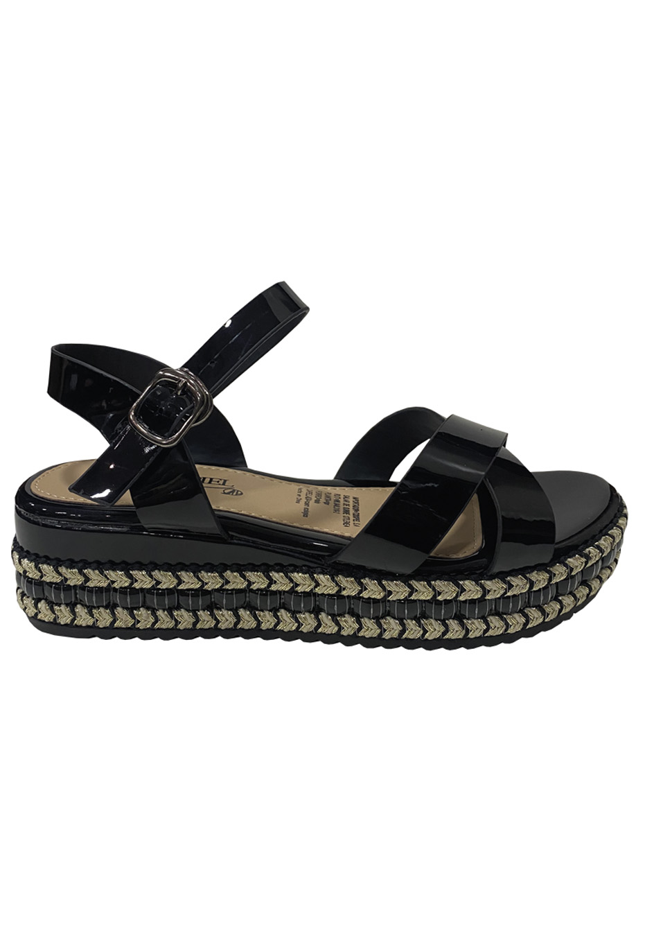SANDALIA ECOCUERO ZAY92 NEGRO - 1