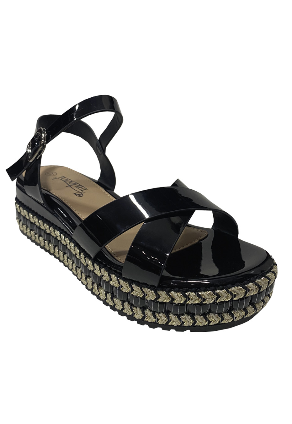SANDALIA ECOCUERO ZAY92 NEGRO - 2