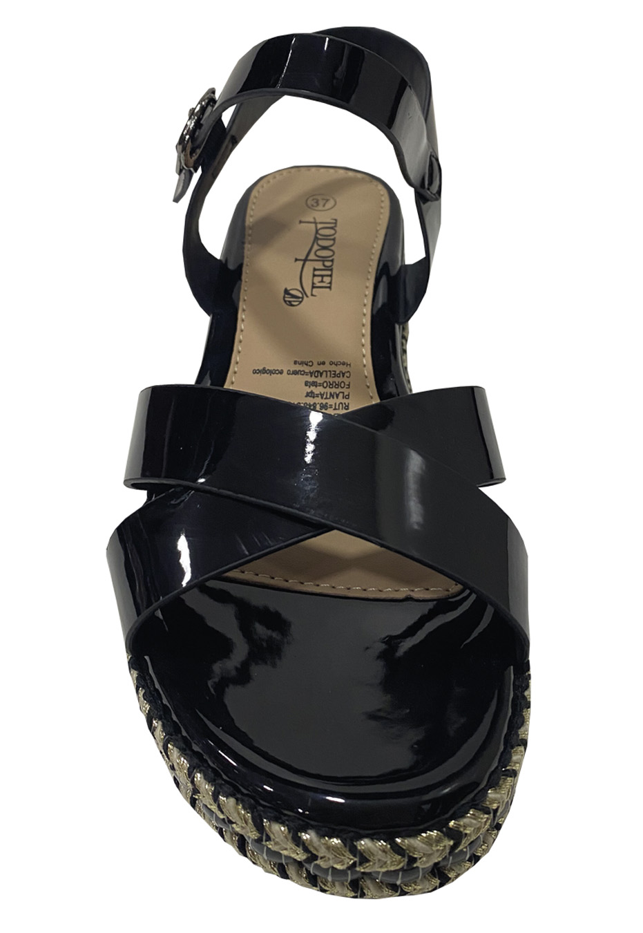 SANDALIA ECOCUERO ZAY92 NEGRO - 3
