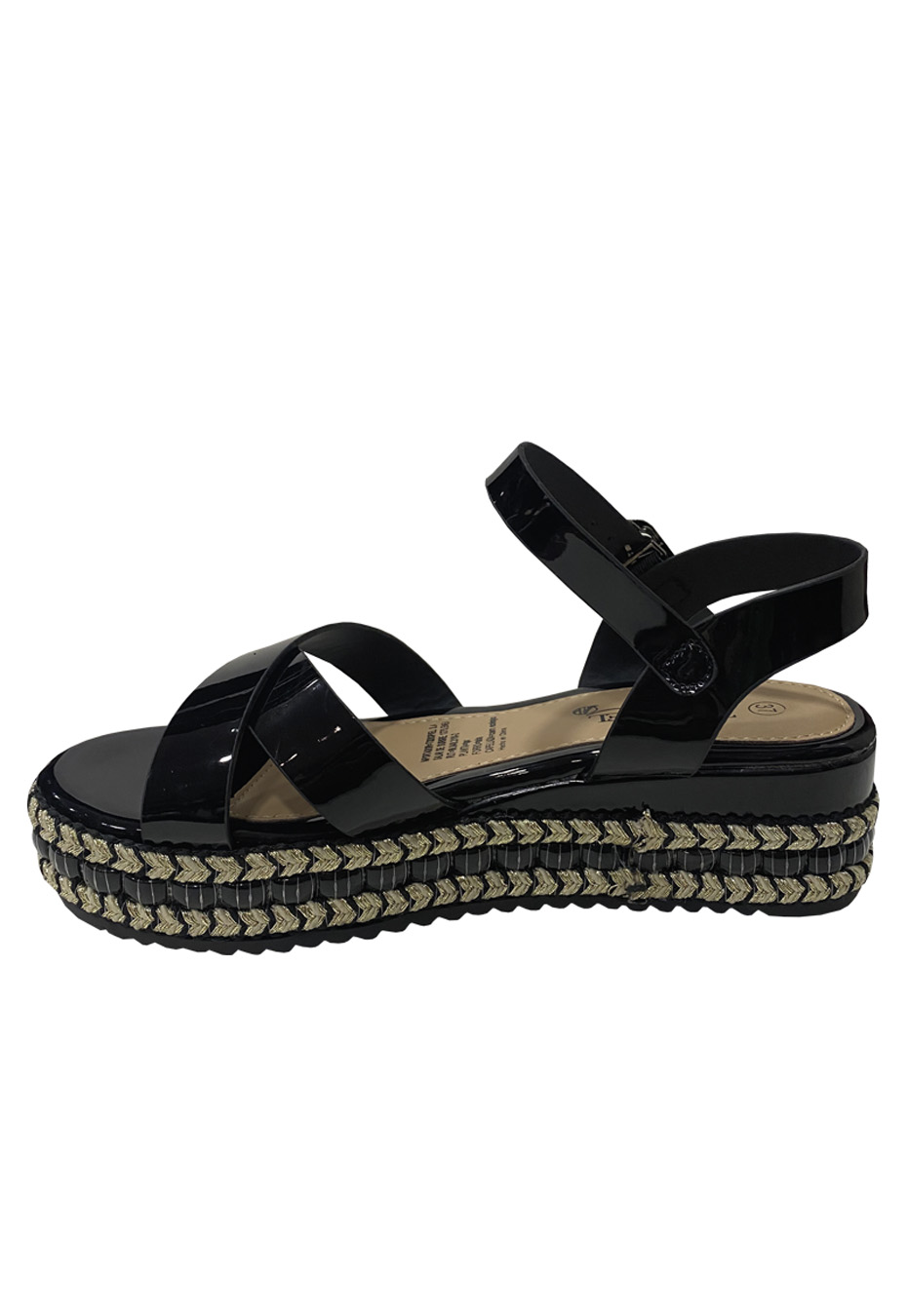 SANDALIA ECOCUERO ZAY92 NEGRO - 5