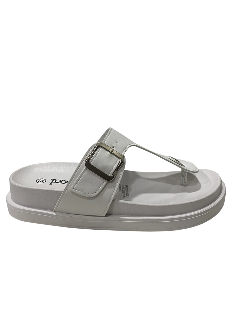 SANDALIAS MUJER TODOPIEL BLANCO ECOCUERO ZAY90 - 1