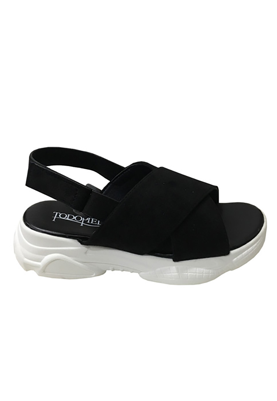 SANDALIA GAMUZA ECOLOGICA ZAX32 NEGRO - 1
