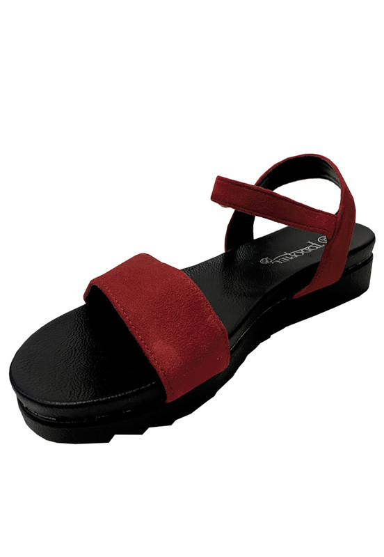 SANDALIA GAMUZA ECOLOGICA ZAZ16 ROJO - 4
