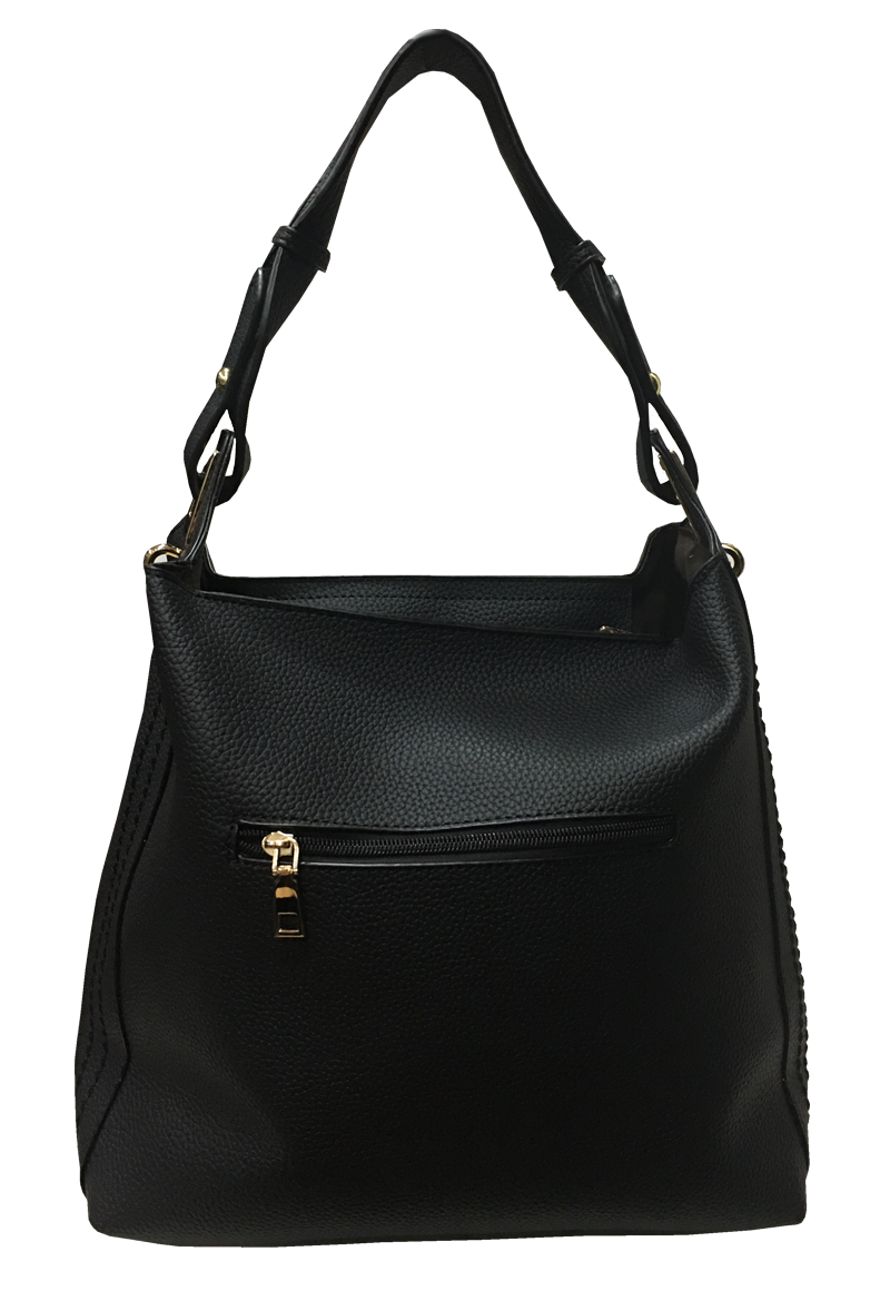 CARTERA CUERO ECOLÓGICO CRO26 NEGRO - 3