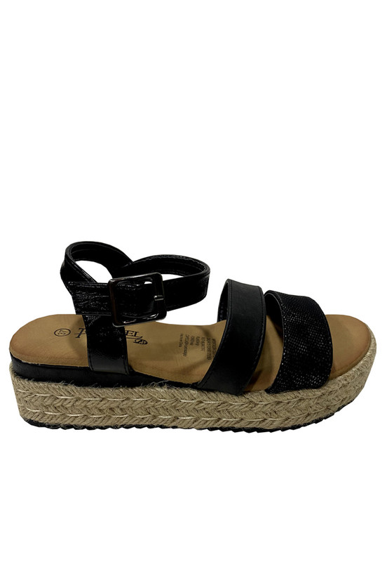 SANDALIAS MUJER TODOPIEL NEGRO ECOCUERO ZAZ19 - 1