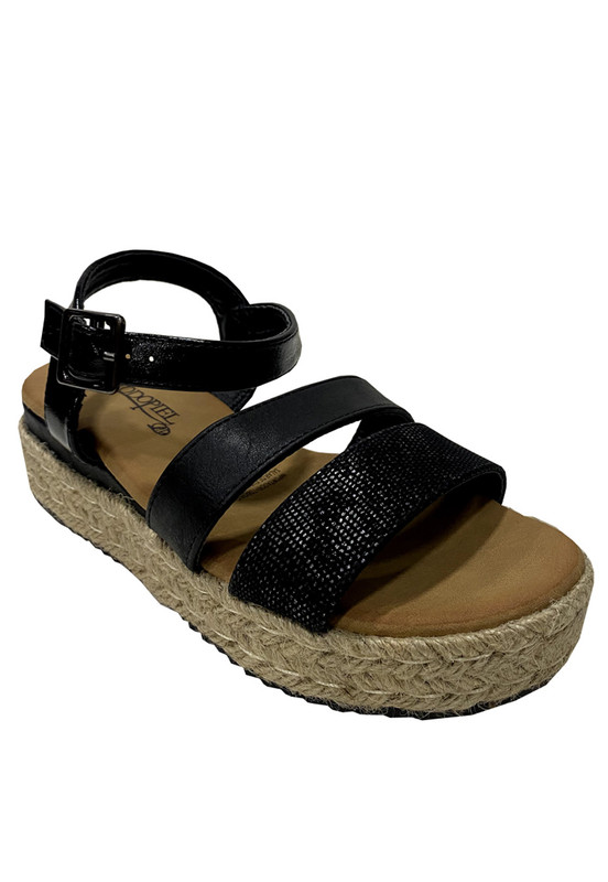 SANDALIAS MUJER TODOPIEL NEGRO ECOCUERO ZAZ19 - 2