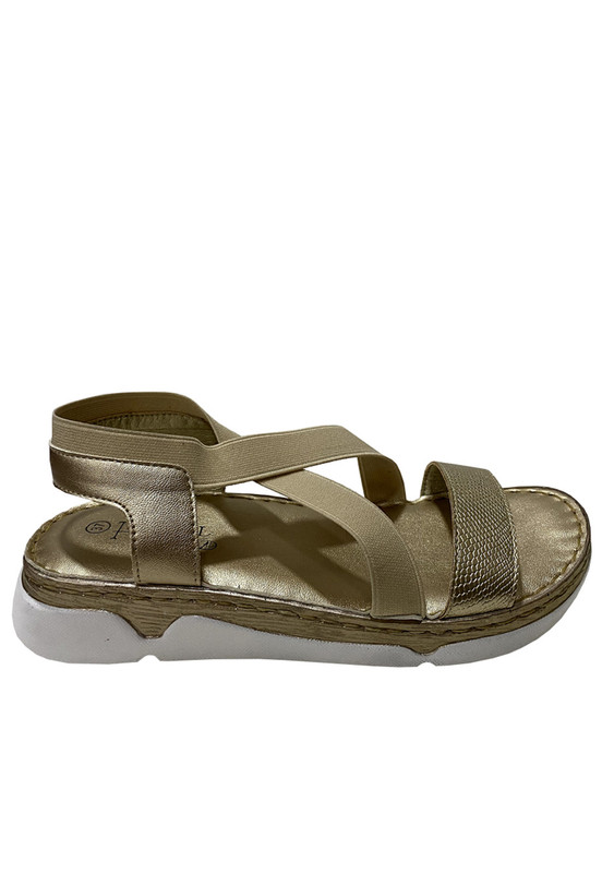 SANDALIAS MUJER TODOPIEL DORADO ECOCUERO ZAZ40 - 1