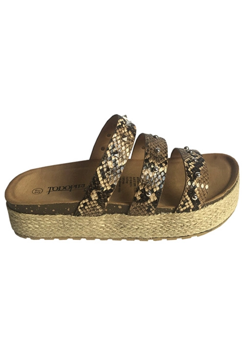 SANDALIAS MUJER TODOPIEL CAFÉ ECOCUERO ZAY31 - 1