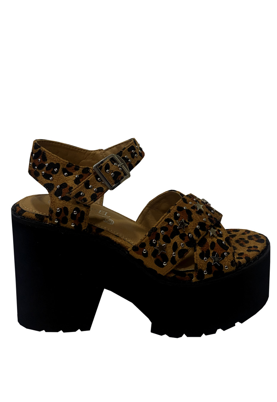 SANDALIAS MUJER TODOPIEL GAMUZA ECOLÓGICA ZAZ26 ANIMALPRINT - 1
