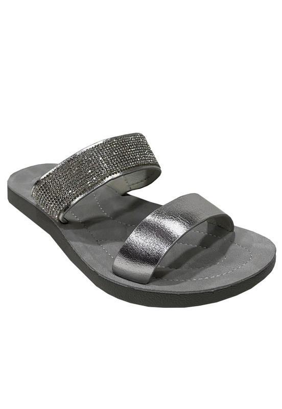 SANDALIA ECOCUERO ZAZ23 PLATA - 2