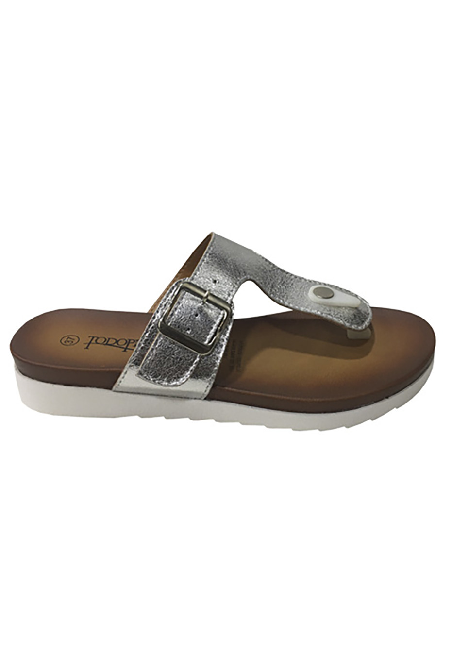 SANDALIAS MUJER TODOPIEL PLATA ECOCUERO ZAV78 - 1