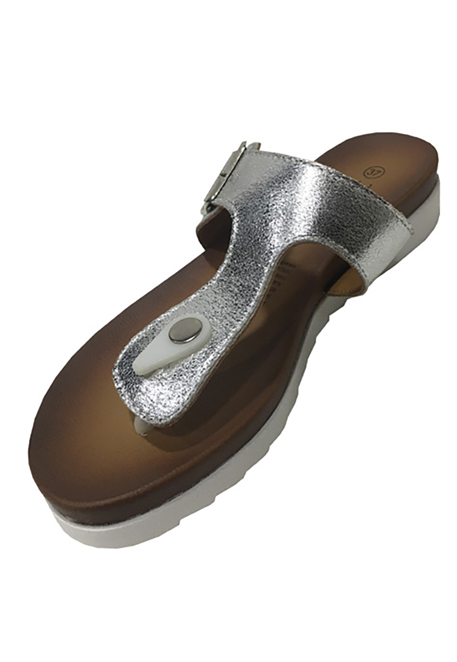 SANDALIAS MUJER TODOPIEL PLATA ECOCUERO ZAV78 - 4