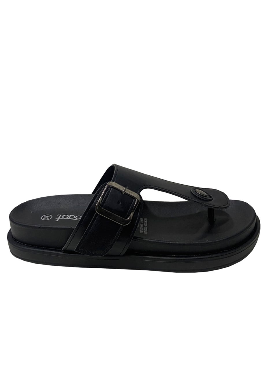 SANDALIA ECOCUERO ZAY90 NEGRO - 1