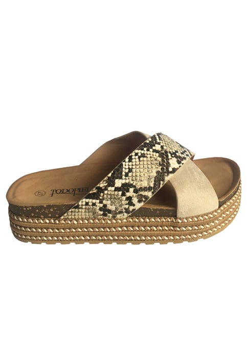 SANDALIAS MUJER TODOPIEL BEIGE ECOCUERO ZAY34 - 1