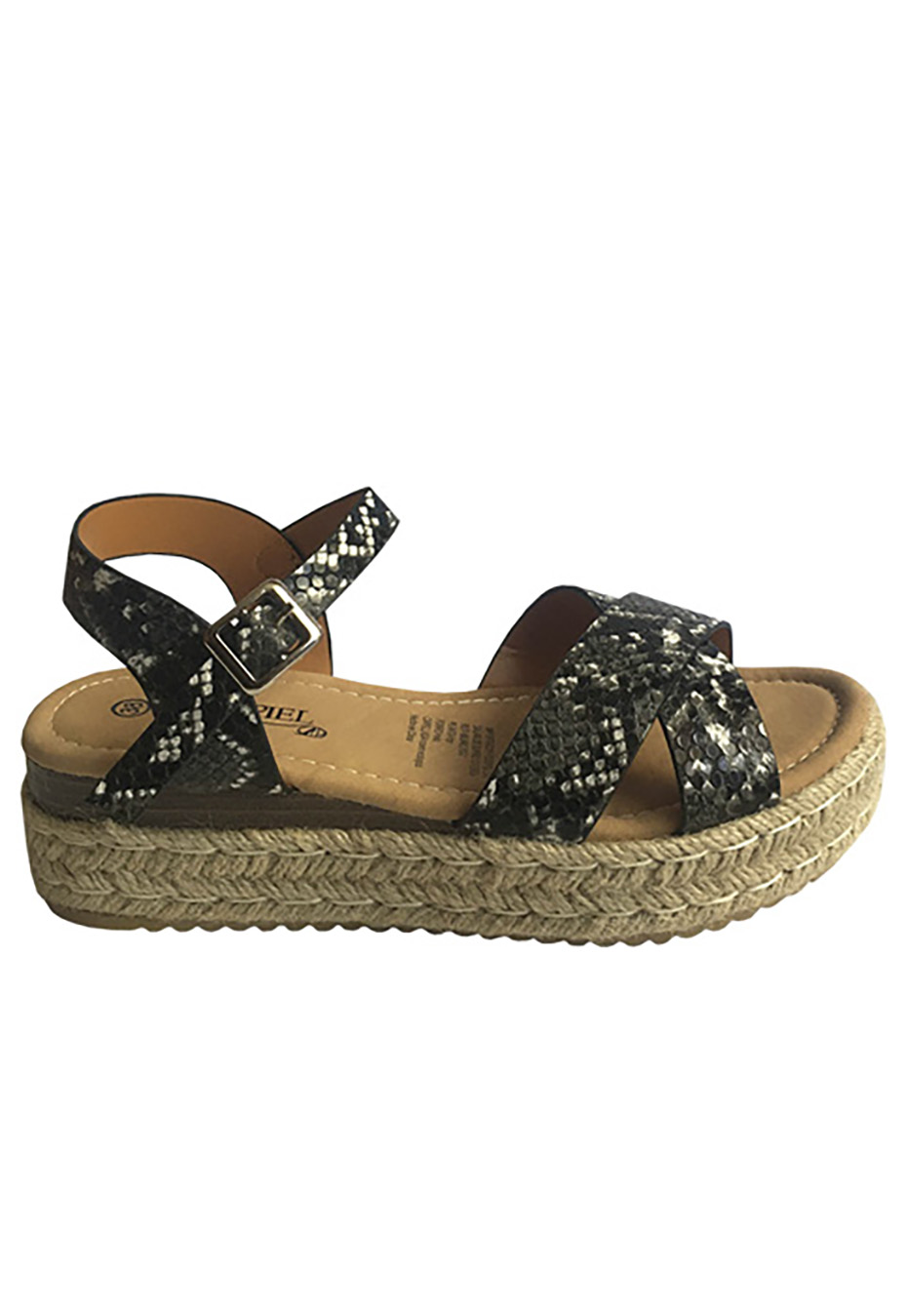 TODOPIEL SANDALIAS MUJER TODOPIEL ECOCUERO ZAX35 SNAKE BLACK