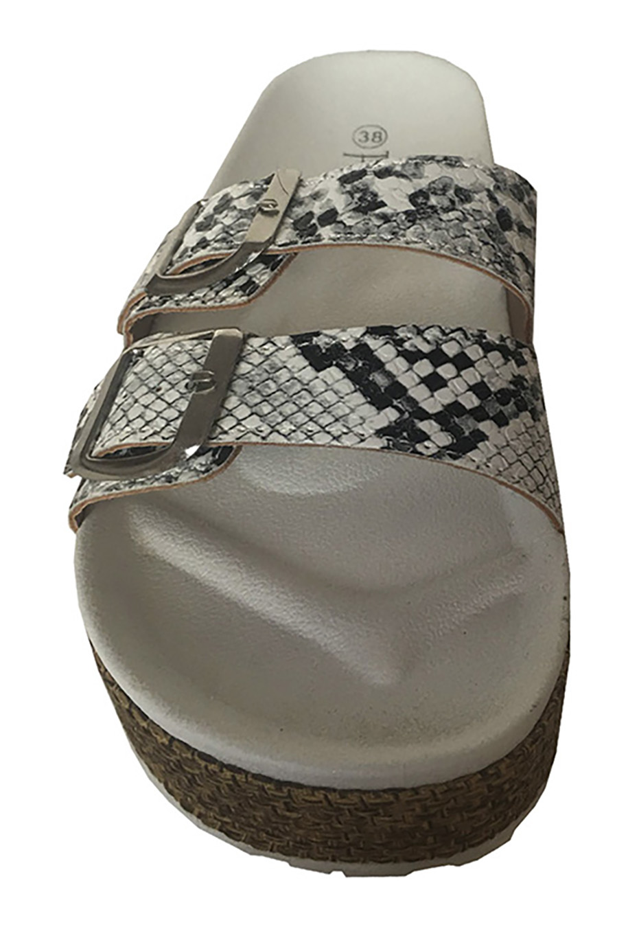 SANDALIAS MUJER TODOPIEL ECOCUERO ZAU77 SNAKE WHITE - 3