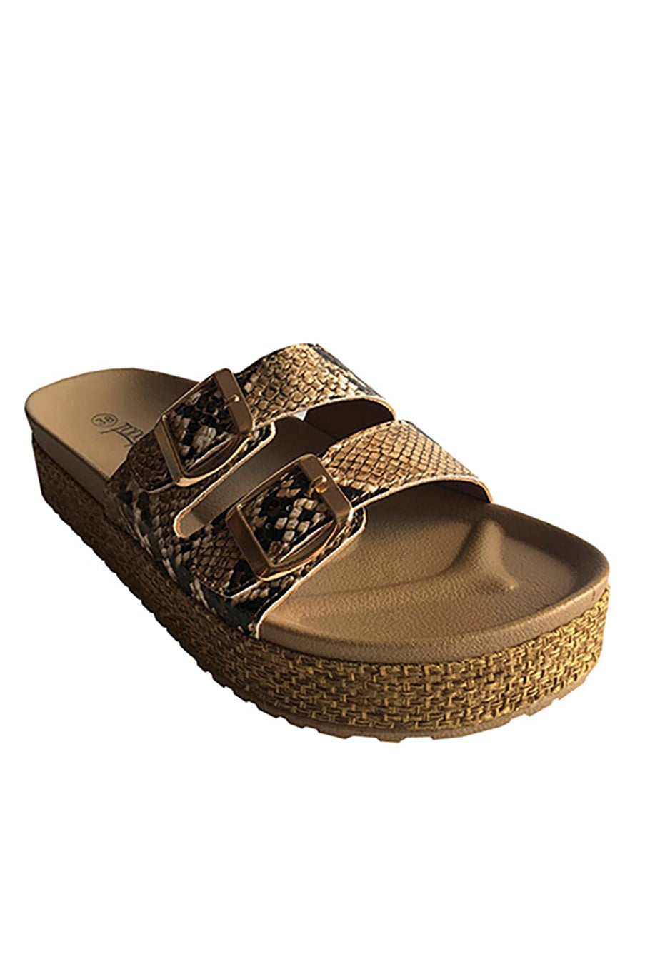 SANDALIAS MUJER TODOPIEL BEIGE ECOCUERO ZAU77 SNAKE - 2