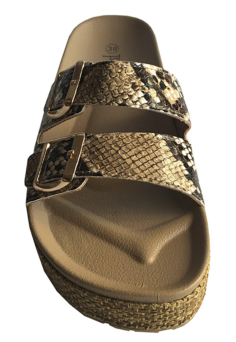 SANDALIAS MUJER TODOPIEL BEIGE ECOCUERO ZAU77 SNAKE - 3