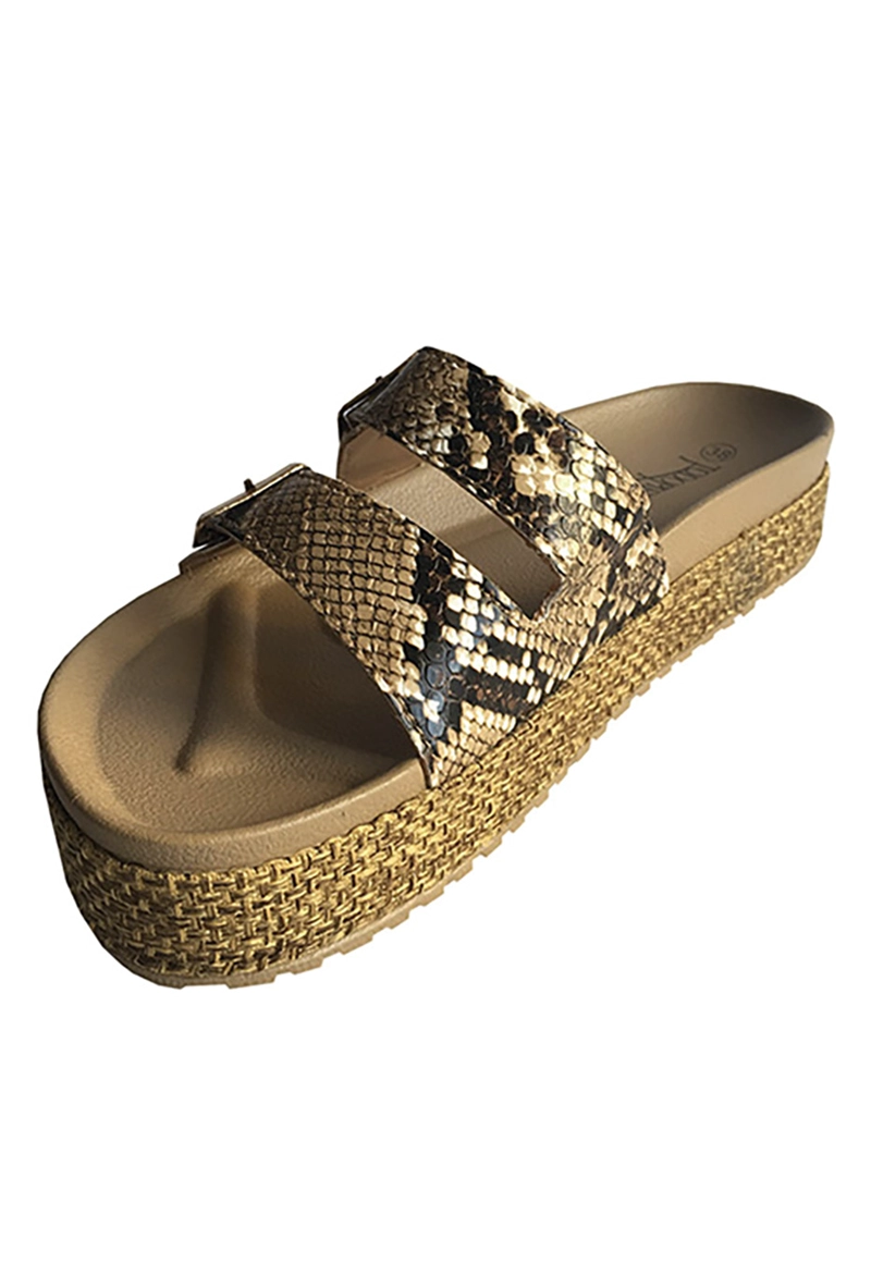SANDALIAS MUJER TODOPIEL BEIGE ECOCUERO ZAU77 SNAKE - 4