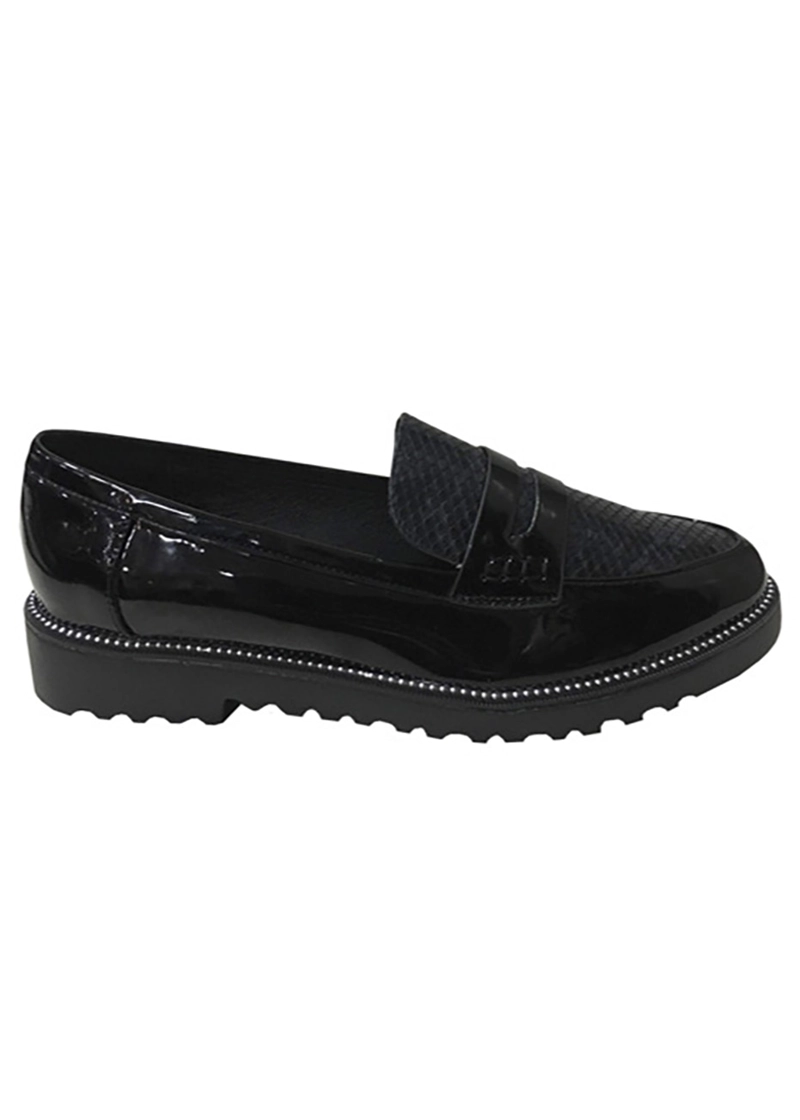 MOCASIN ECOCUERO ZAW67 SNAKE NEGRO - 1