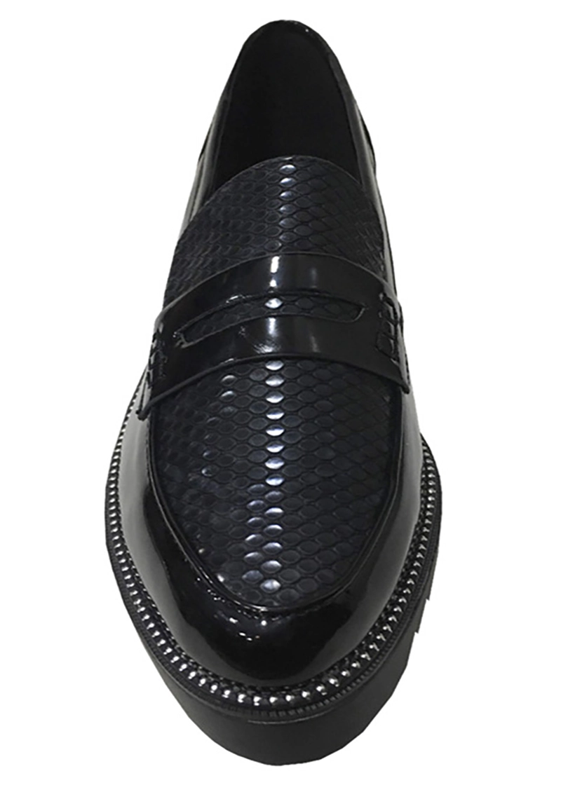 MOCASIN ECOCUERO ZAW67 SNAKE NEGRO - 3