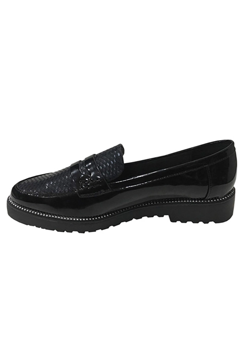 MOCASIN ECOCUERO ZAW67 SNAKE NEGRO - 5