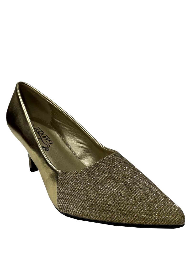 ZAPATO REINA ECOCUERO ZAU36 DORADO - 2