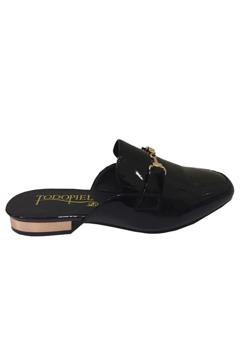 MULES ECOCUERO ZAU02 NEGRO - 1