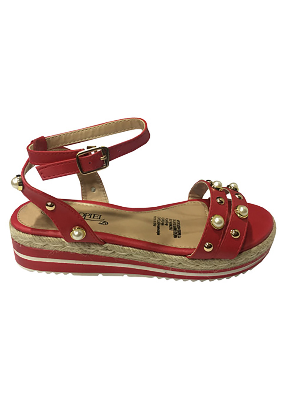 TODOPIEL SANDALIA ECOCUERO ZAV99 ROJO