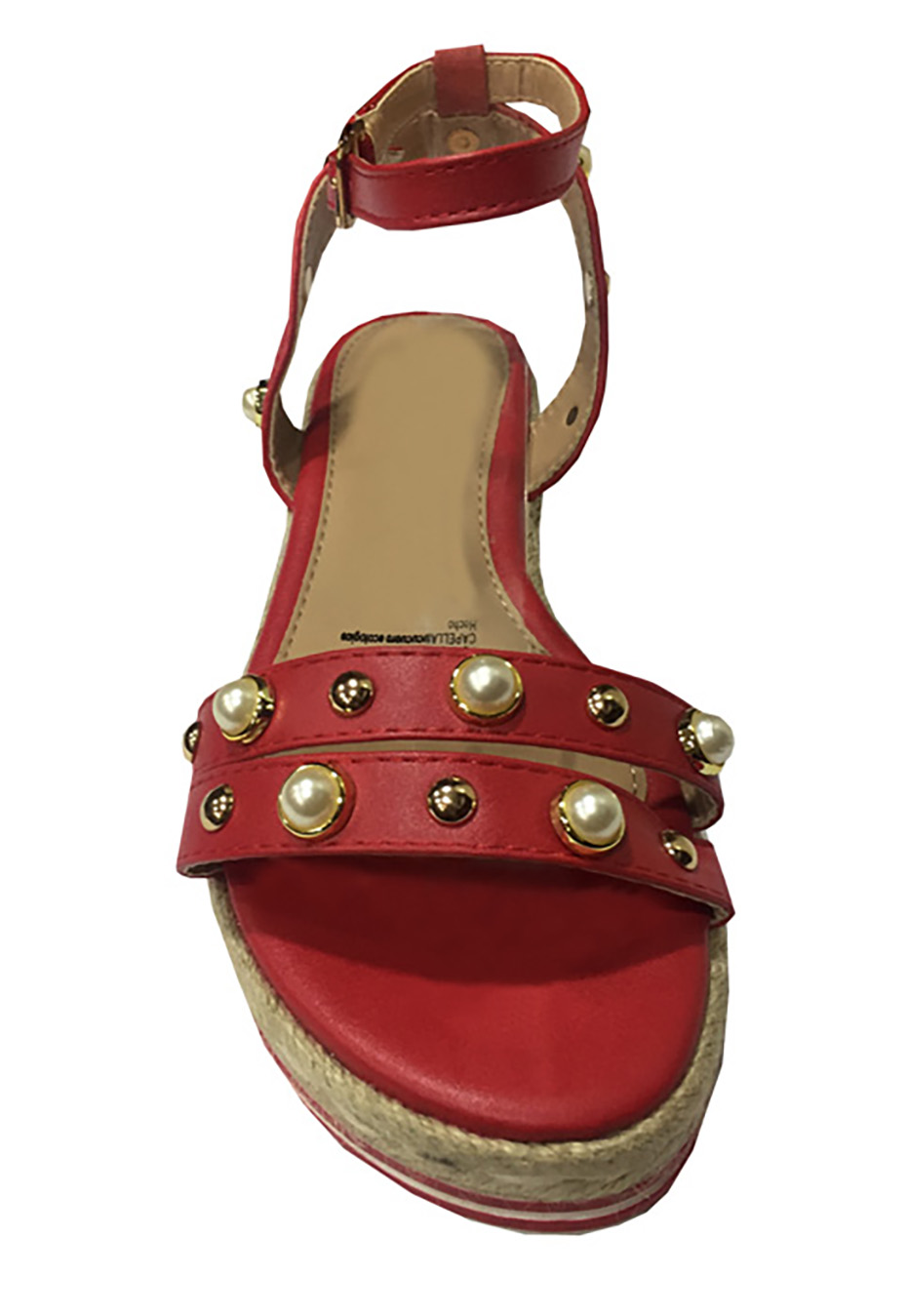 SANDALIA ECOCUERO ZAV99 ROJO - 3