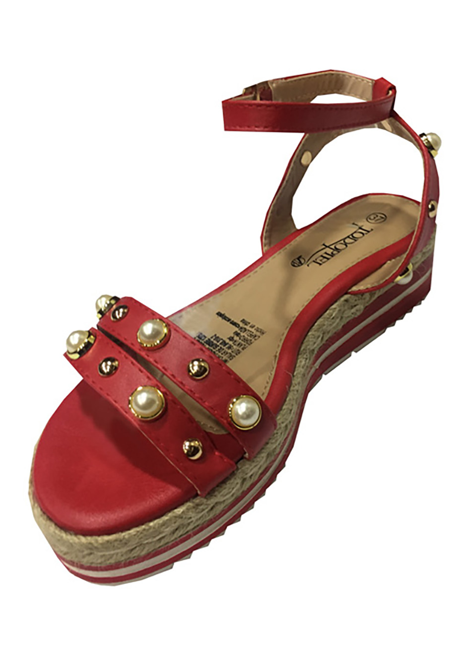 SANDALIA ECOCUERO ZAV99 ROJO - 4