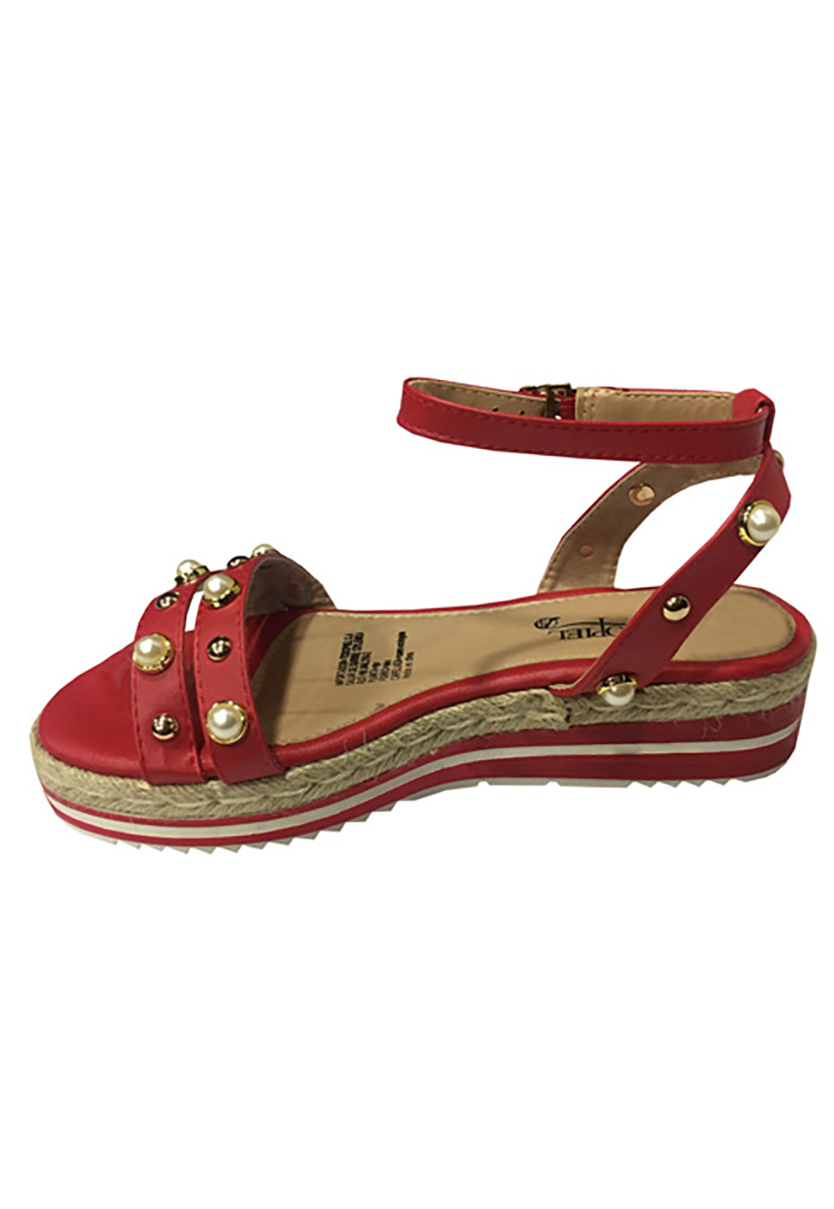 SANDALIA ECOCUERO ZAV99 ROJO - 5