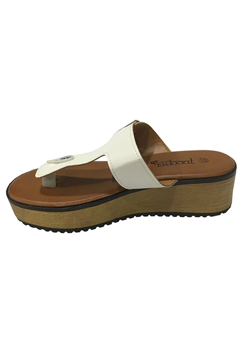 SANDALIA CUERO ECOLOGICO BLANCA ZAV92 - 5