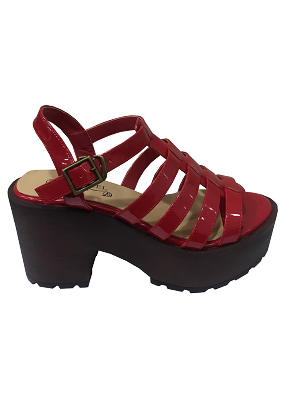 SANDALIA ECOCUERO ZAW48 ROJO - 1