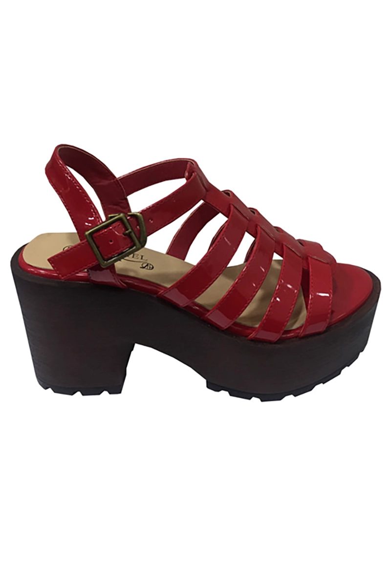 SANDALIAS MUJER TODOPIEL ROJO ECOCUERO ZAW48 - 1