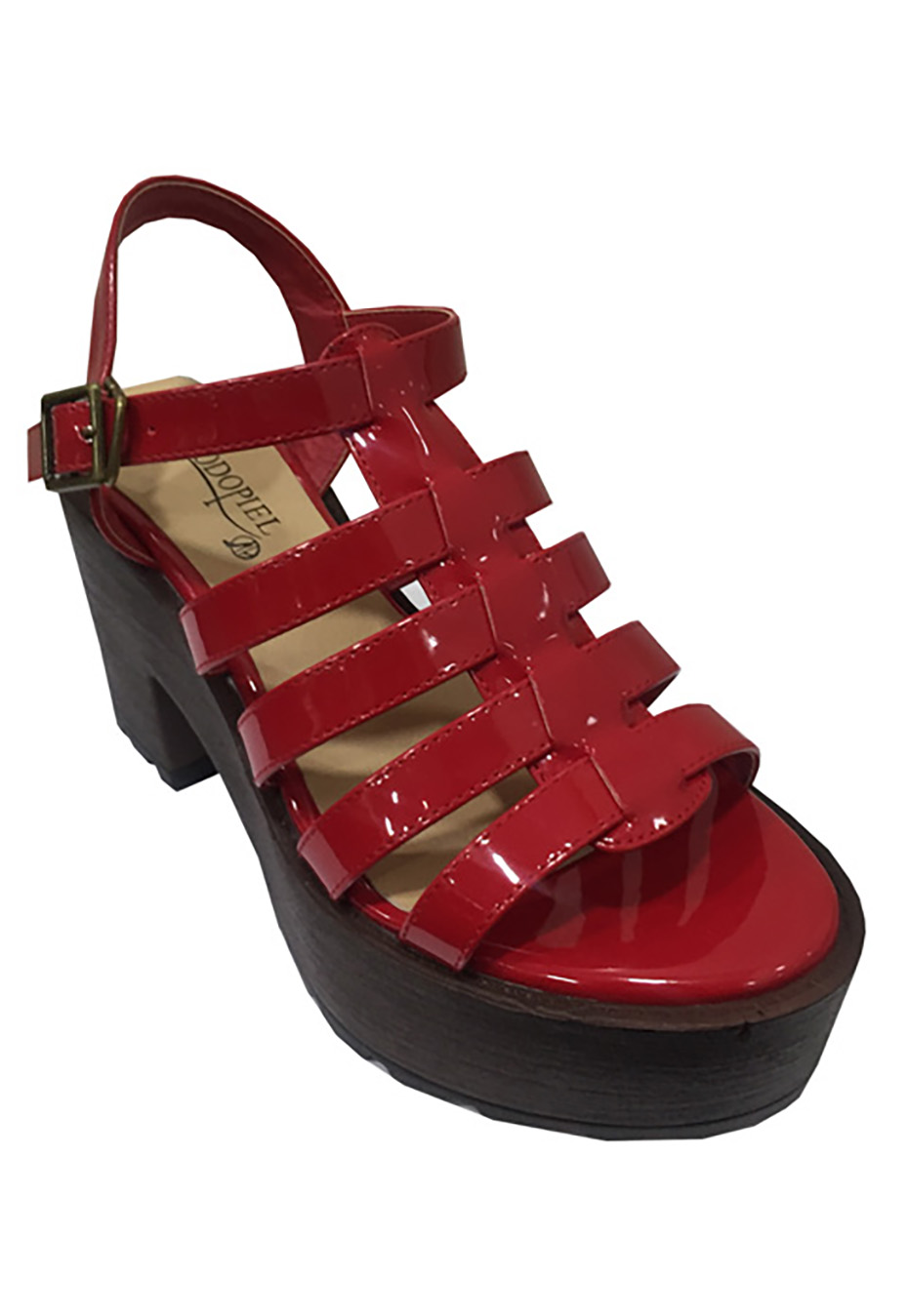 SANDALIA ECOCUERO ZAW48 ROJO - 2
