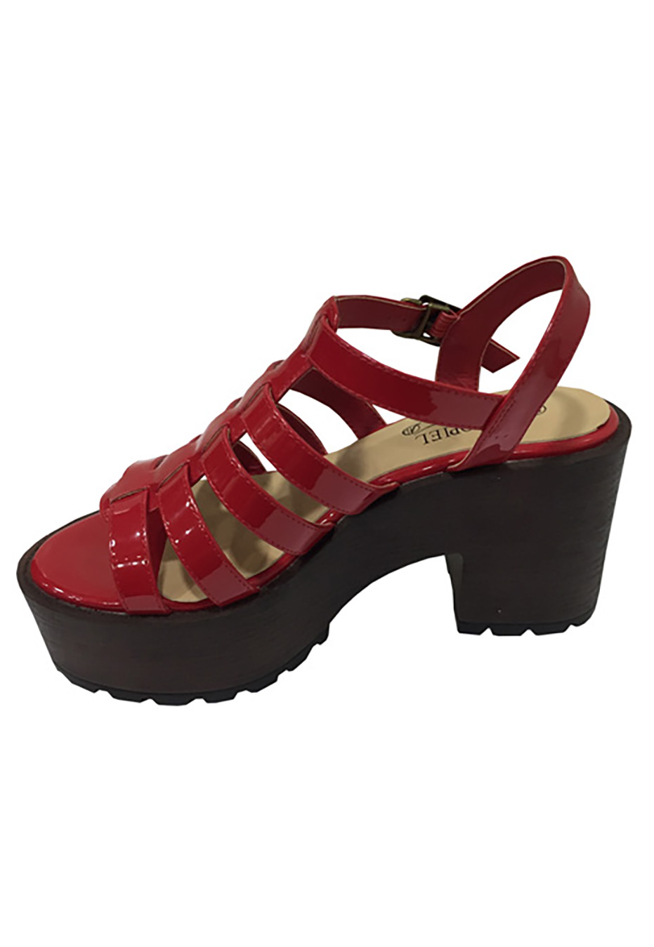 SANDALIA ECOCUERO ZAW48 ROJO - 5