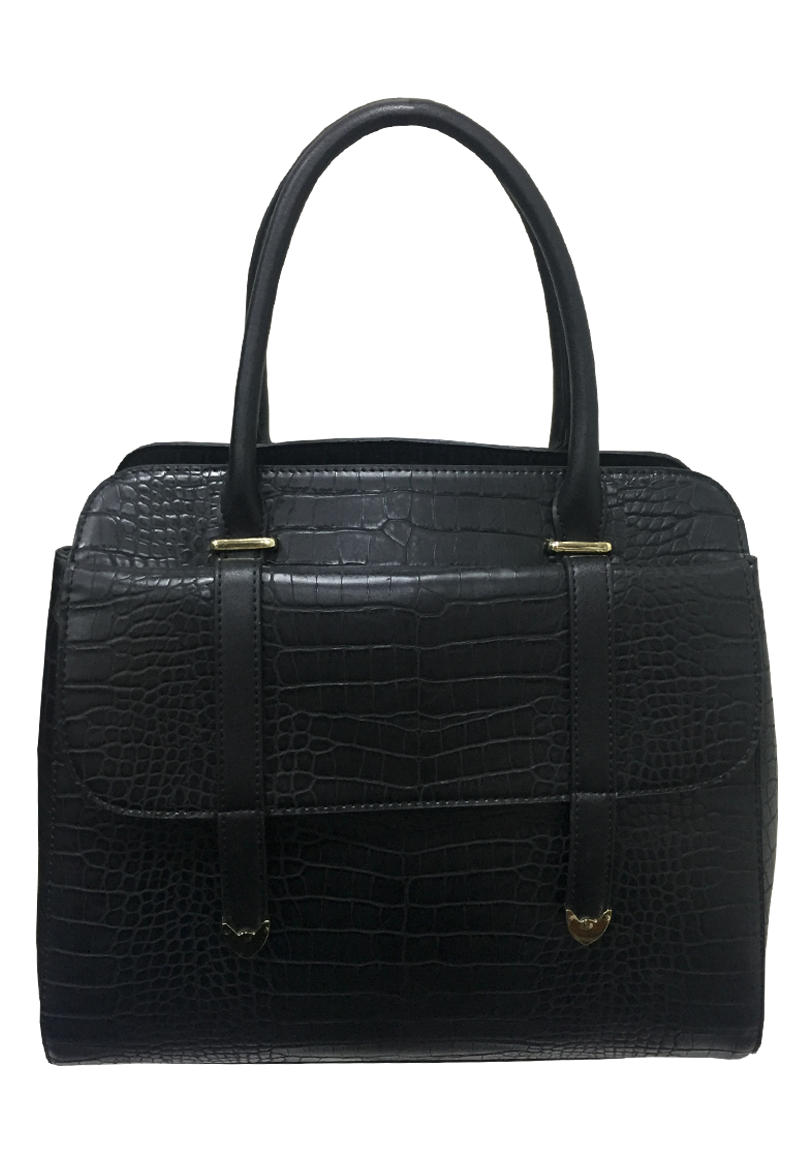 CARTERA CUERO ECOLÓGICO CRO17 NEGRO - 1