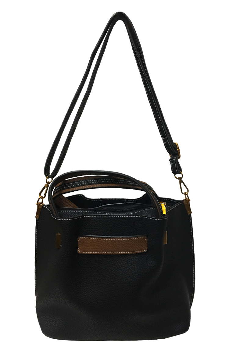 CARTERA CUERO ECOLÓGICO CRP44 NEGRO CAFE - 3