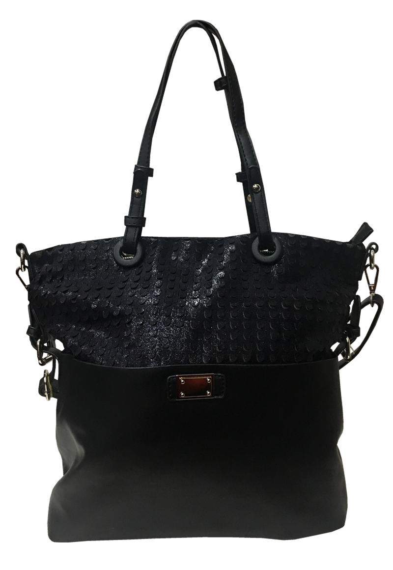 CARTERA CUERO ECOLÓGICO CRR48 NEGRO - 1