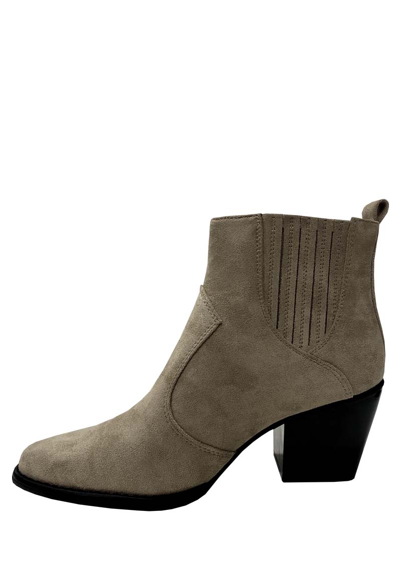 BOTÍN BEIGE GAMUZA ECOLÓGICA ZAZ55 CASUAL - 5