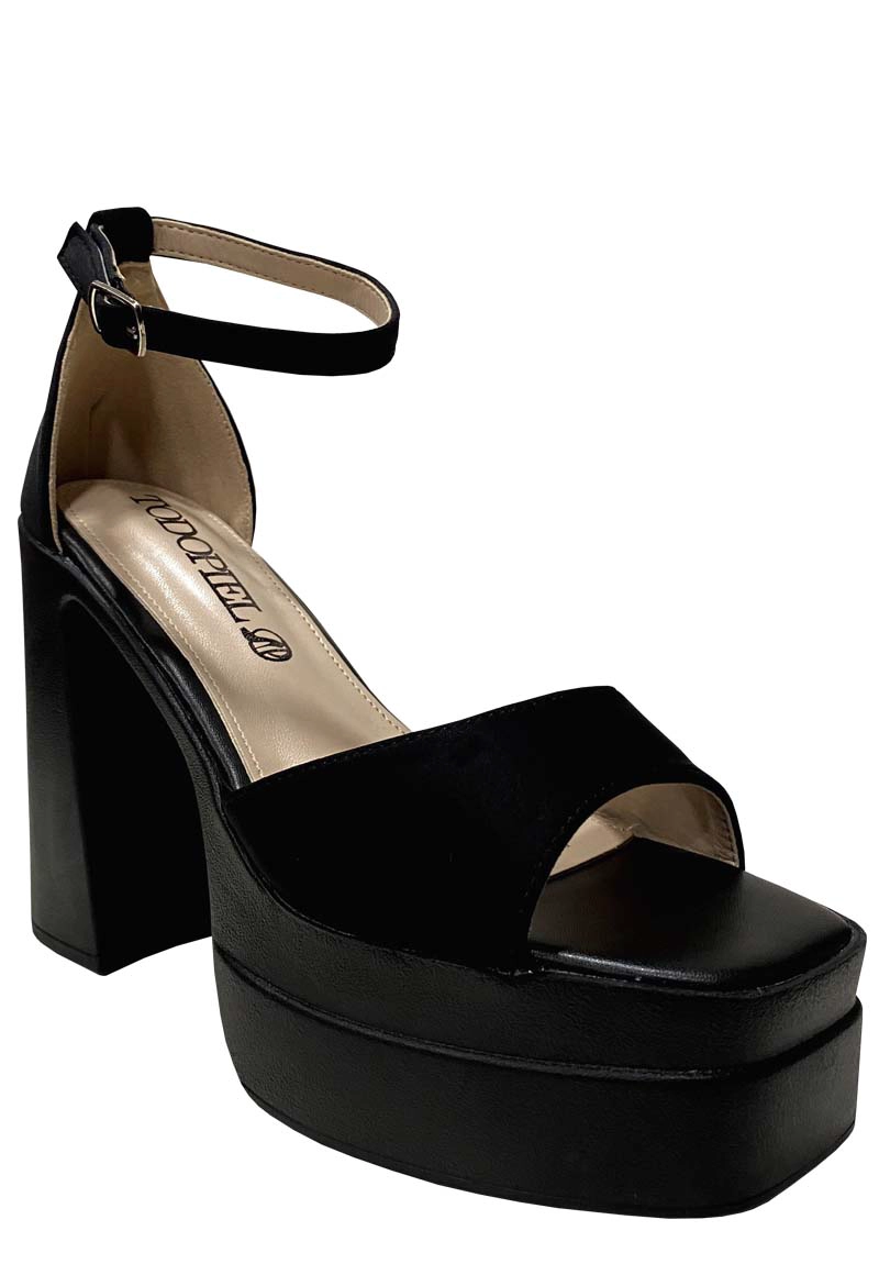 SANDALIAS MUJER TODOPIEL NEGRO ECOCUERO ZAZ64 - 2
