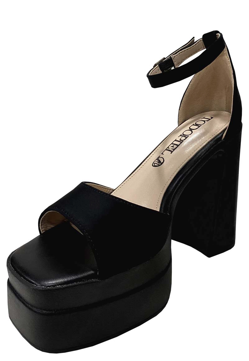 SANDALIAS MUJER TODOPIEL NEGRO ECOCUERO ZAZ64 - 4