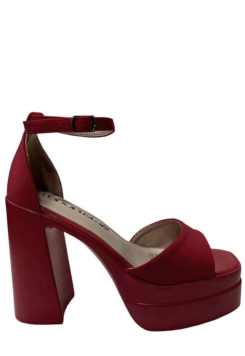 SANDALIAS MUJER TODOPIEL ROJO ECOCUERO ZAZ64 - 1