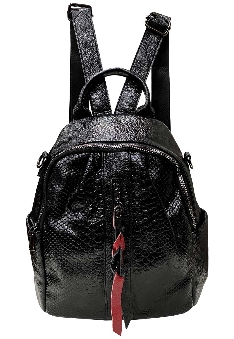 MOCHILA CUERO CRU41 NEGRO - 1