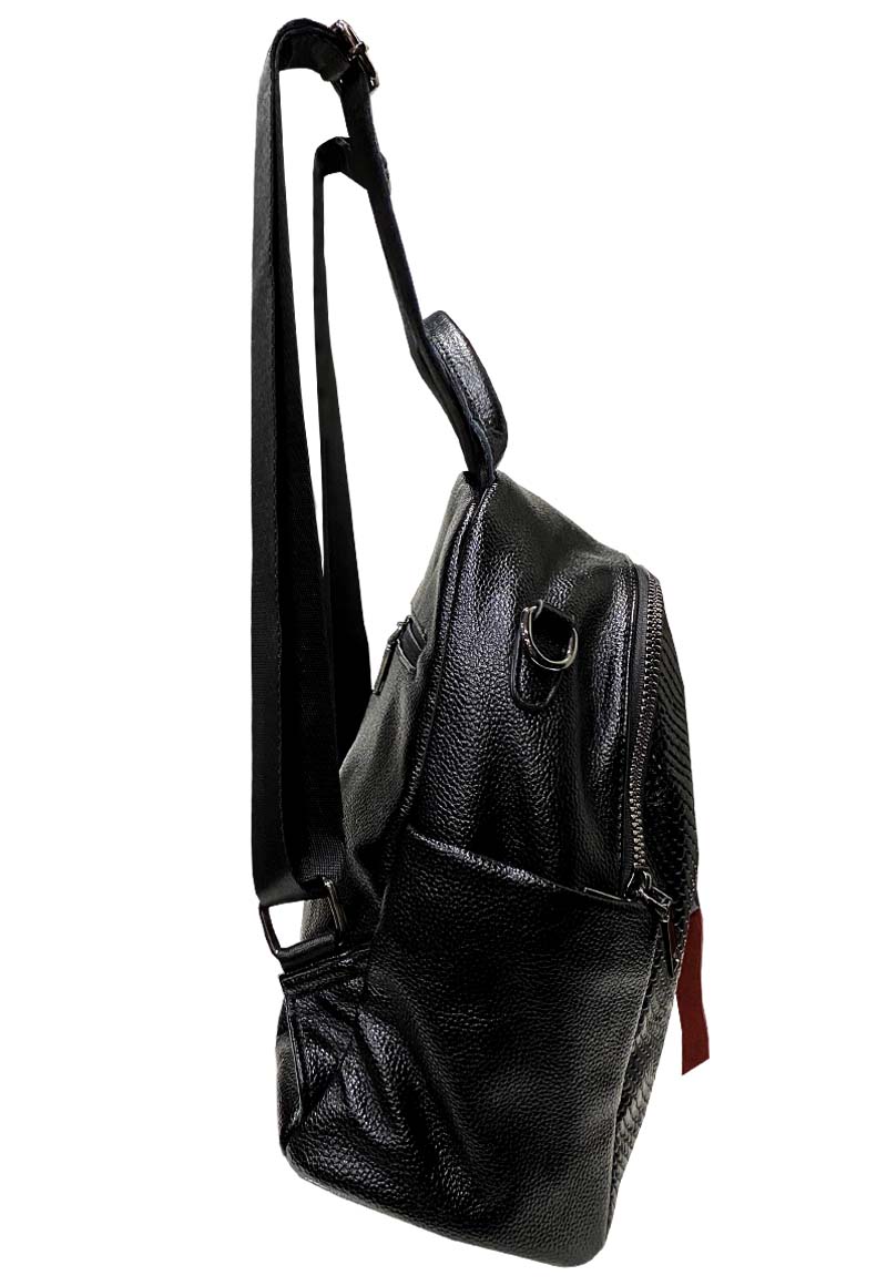 MOCHILA CUERO CRU41 NEGRO - 2