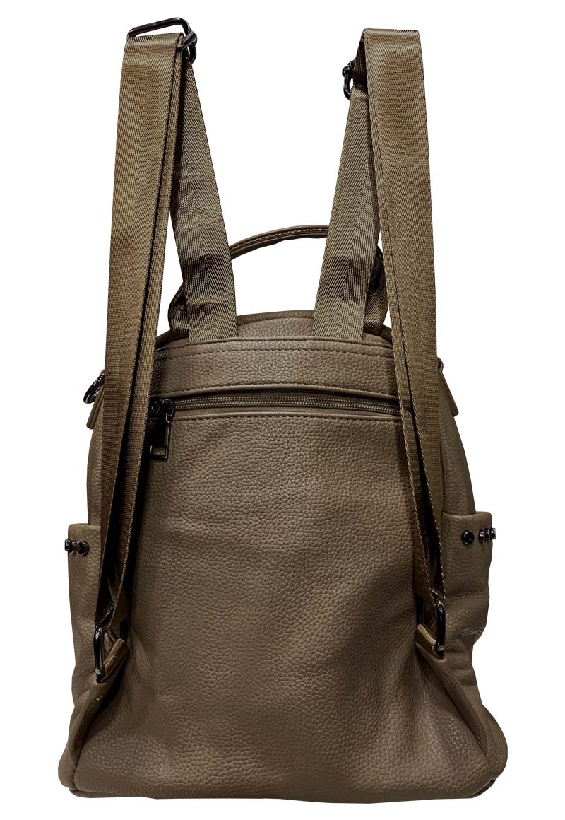 MOCHILA CUERO CRU45 BEIGE - 3