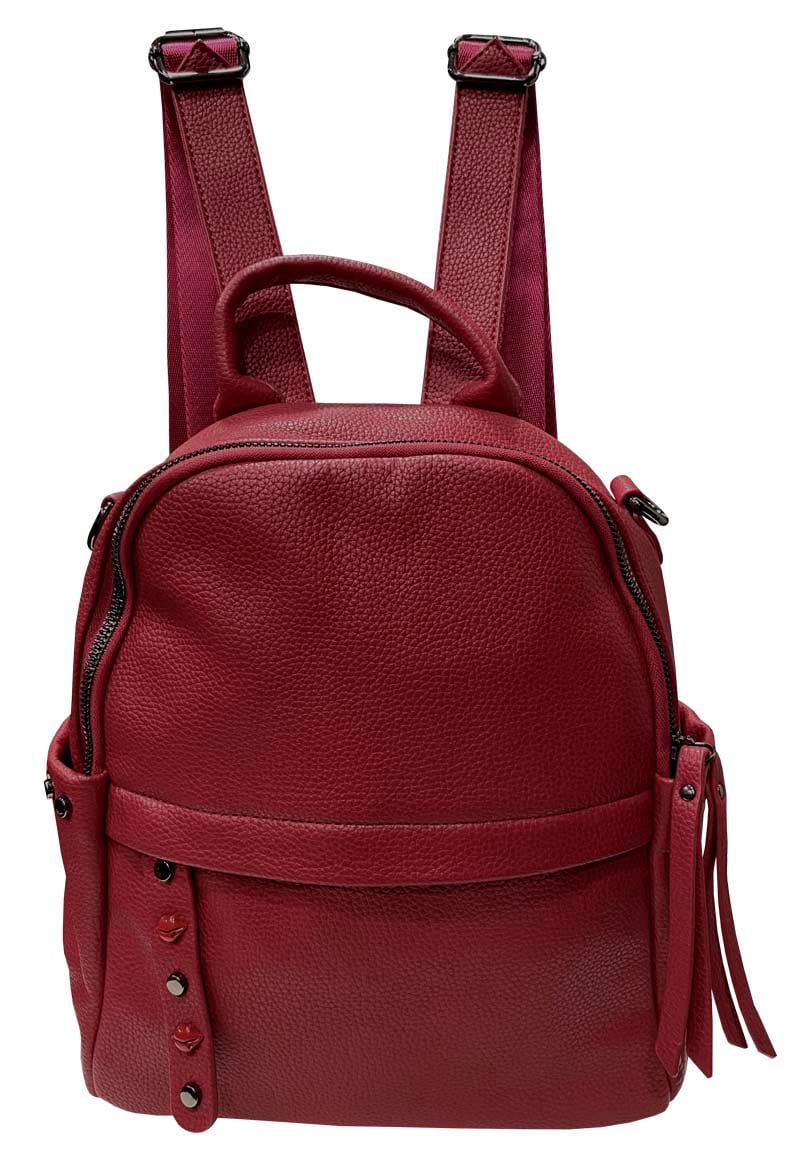 MOCHILA CUERO CRU45 ROJO - 1
