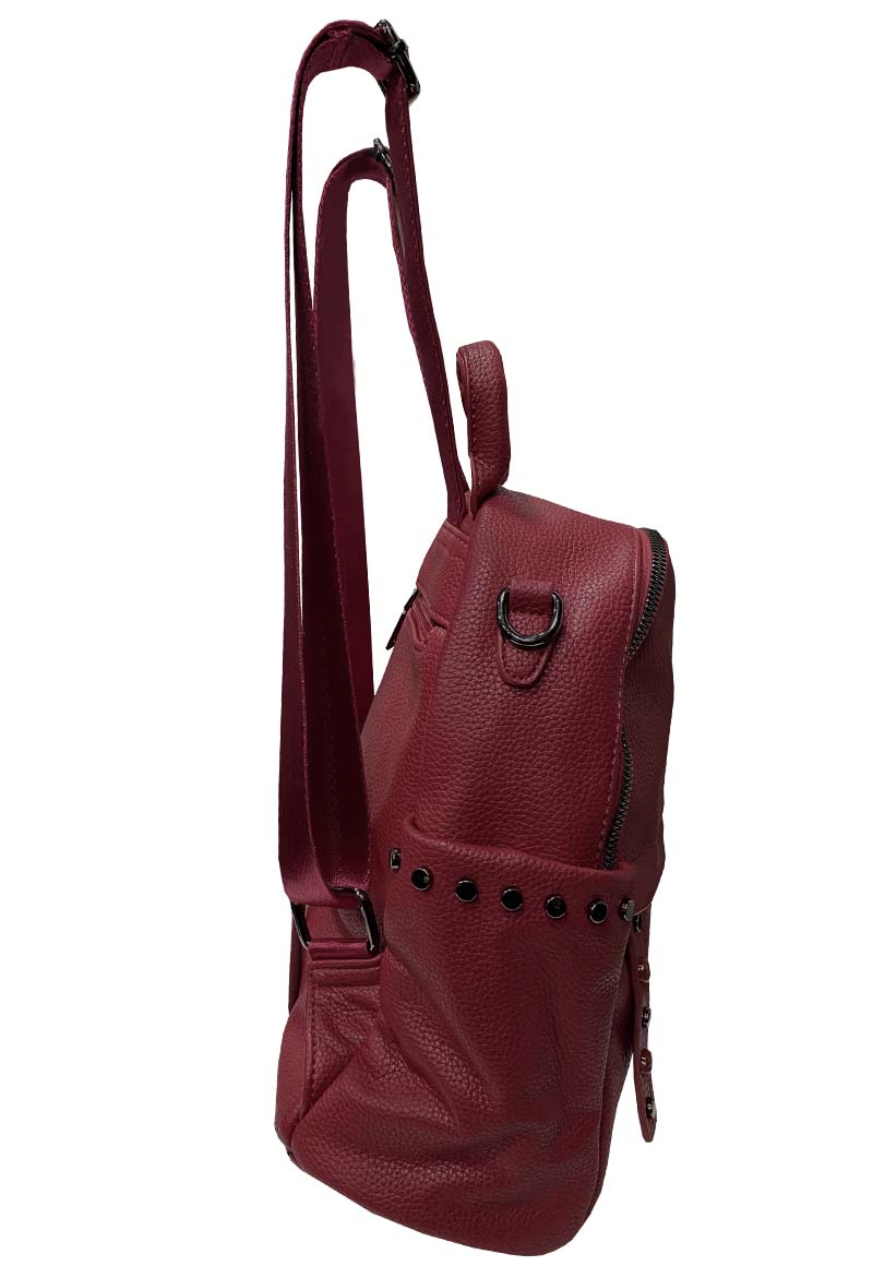 MOCHILA CUERO CRU45 ROJO - 2